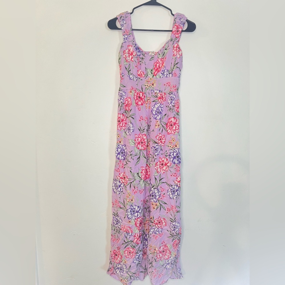 Lavender color floral dress